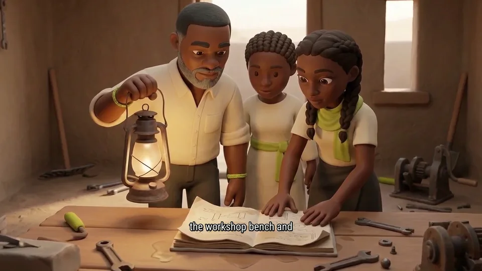 Rendered scene from The key beneath the baobab